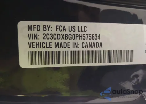 2023 Dodge Charger Sxt z USA, uszkodzony, nr VIN 2C3CDXBG0PH575634
